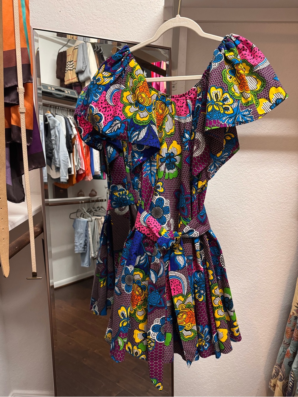 Bright Floral Off-Shoulder Summer Dress